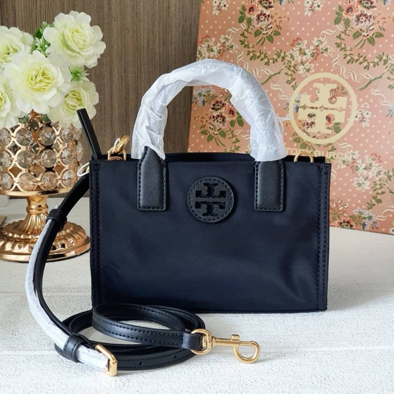 💚แท้💯 พร้อมส่ง💚146437 Tory burch Ella nylon Mini Tote Bag Style Number