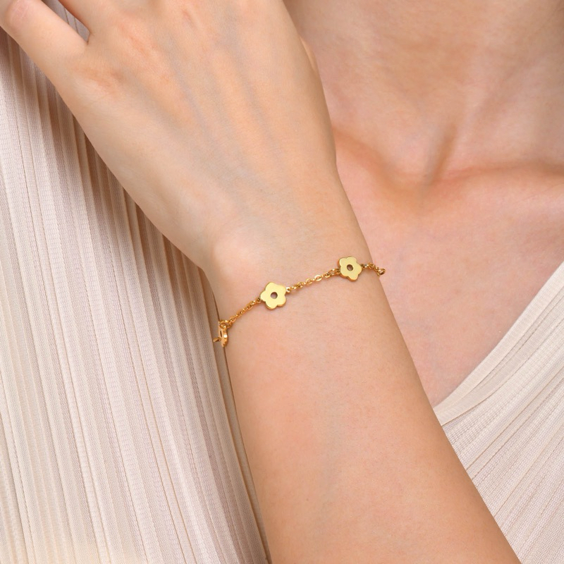(สั่งในไลฟ์ ลด50%) Mini daisy bracelet 18k