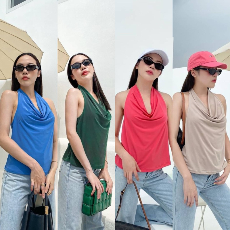 Roxy top | เสื้อคล้องคอ ผ้าITY ยืดได้เยอะไม่ย้วย ใส่สบายเหมาะกับอากาศช่วงนี้สุดๆ