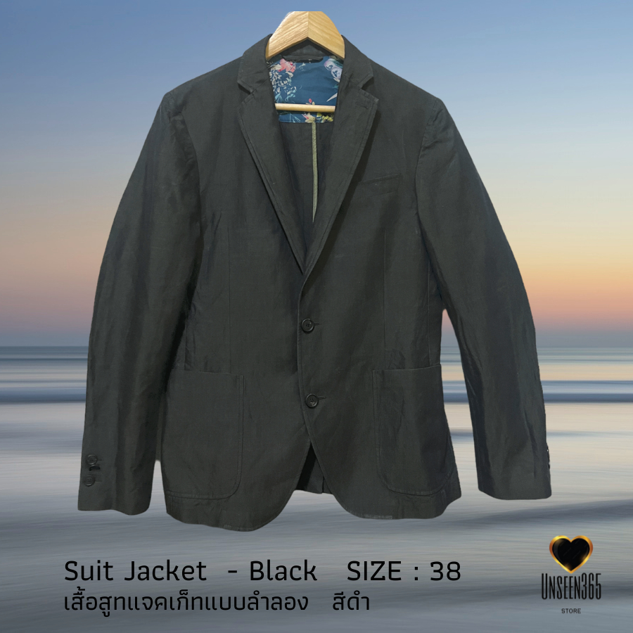 เสื้อสูทผู้ชาย สไตล์ลำลอง สีถ่าน (มือสอง) Men Suit,Jackets-Charcoal Size:38 (Pre-owned) RTW-05-จิม ทอมป์สัน-Jim Thompson
