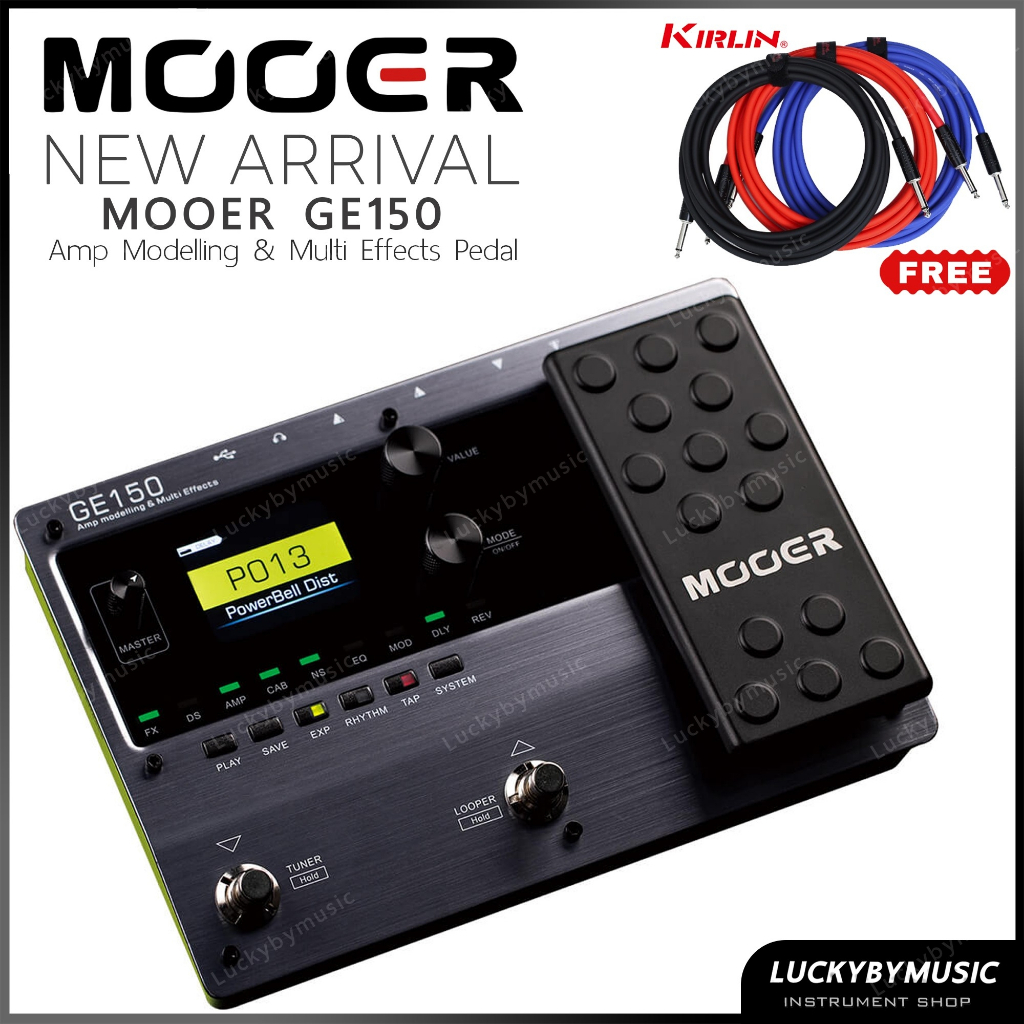 [โค้ดลด1000-฿] Mooer GE150 เอฟเฟค มัลติเอฟเฟค [ฟรีสายแจ็คKirlin] เชื่อมต่อได้ทั้งหูฟัง/ Aux in ประกั