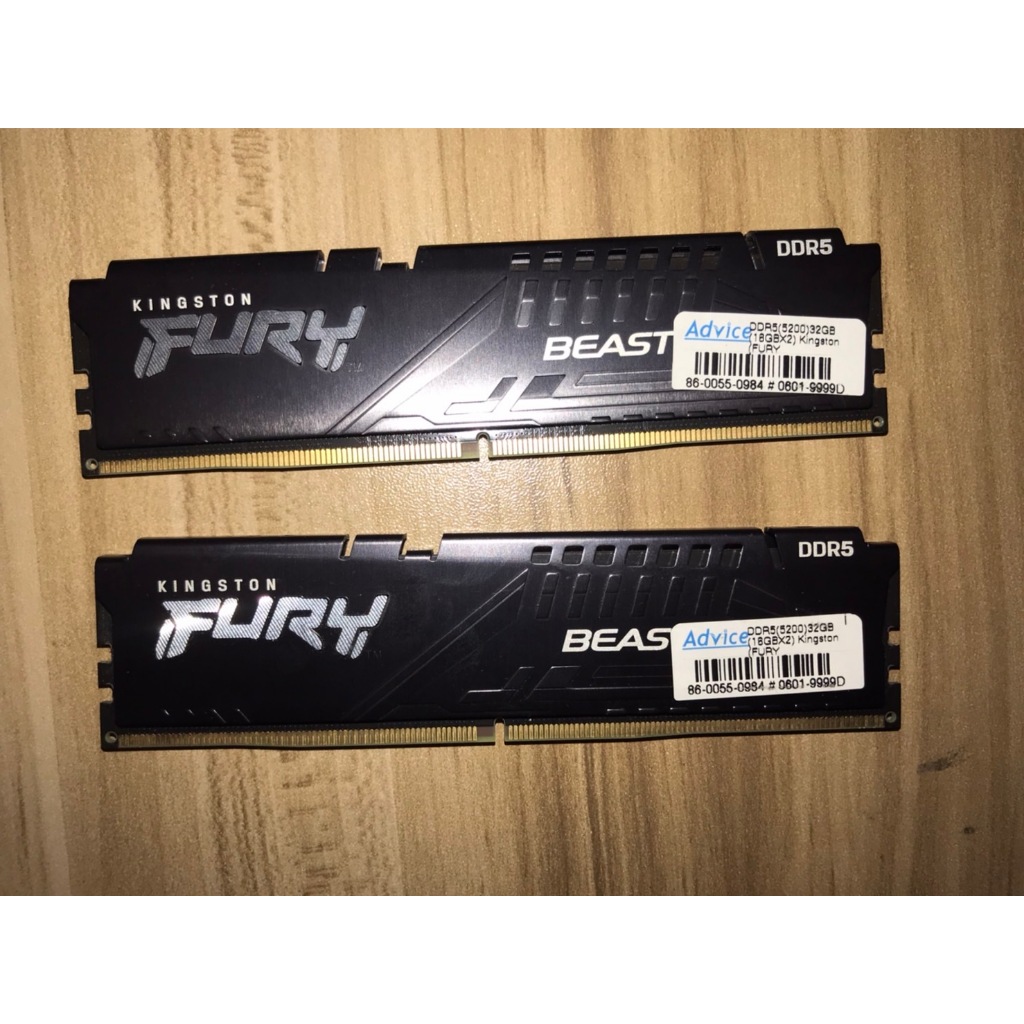 (Used) DDR5(5200MHz) 32GB(16GBx2) Kingston (FURY Beast/KF552C40BBK2/32) มือสอง