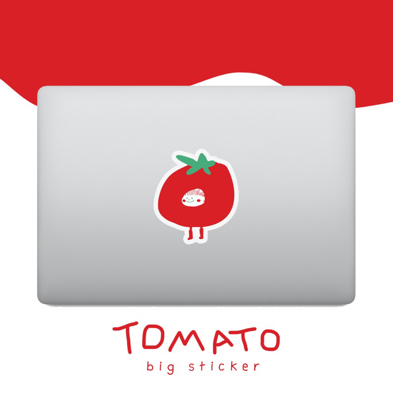 Big Sticker - tomato สติ้กเกอร์ดวงใหญ่ กันน้ำ น้องมะเขือเทศ