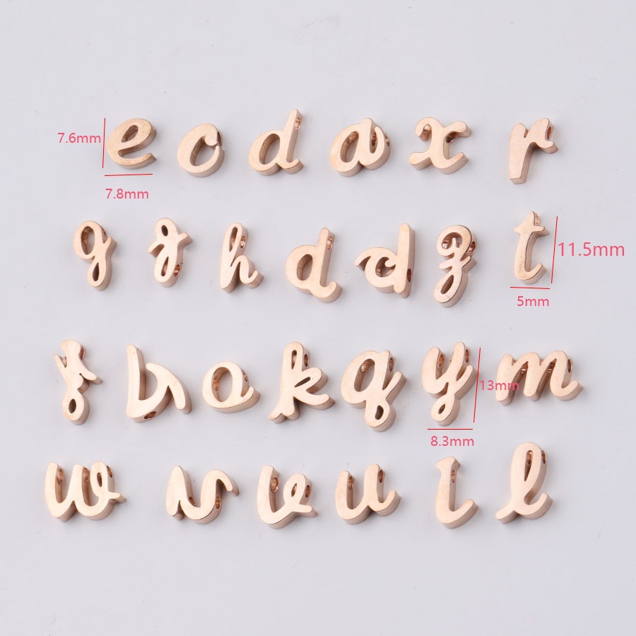 สร้อยคอตัวอักษร a-z ไม่ลอก ไม่ดำ สแตนเลสแท้ เป็นของขวัญได้ ภาษาอังกฤษตัวเขียนพิมพ์เล็ก - รูปที่ 2