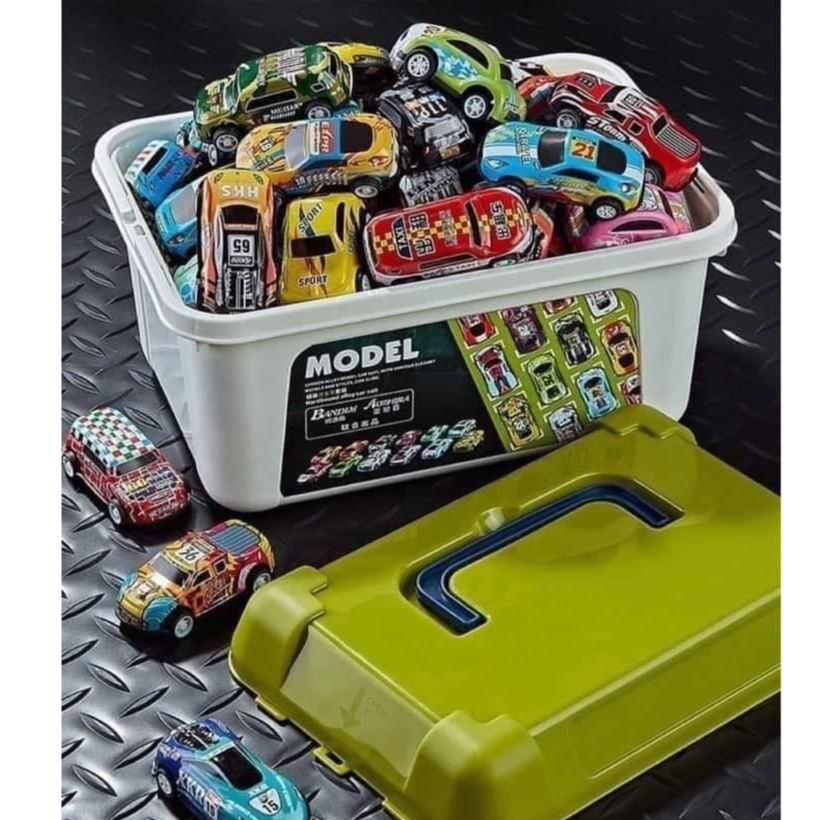 ของเล่นรถ โมเดลรถเหล็ก 30 คัน พร้อมกล่องเก็บ