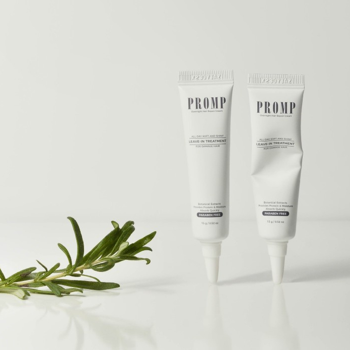 [แพ็คคู่ 2 หลอด] PROMP Leave-in Hair Repair Cream Travel Size (15 ml.) ครีมบำรุงเส้นผม ฟื้นฟูผมแห้งเสีย ผมนุ่มลื่น