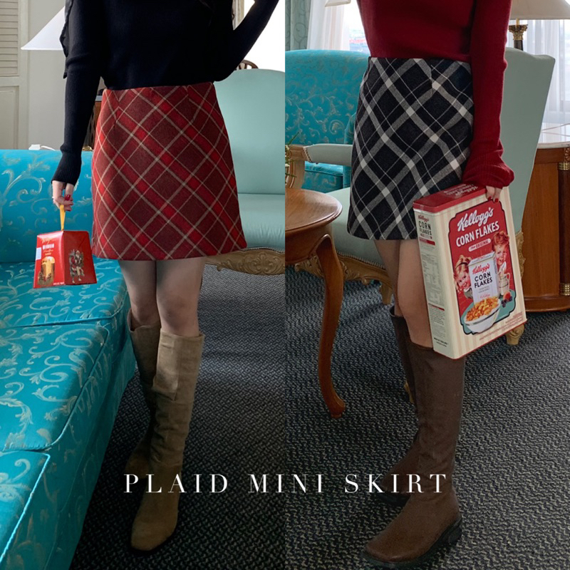 SOMEDRESS | Plaid Mini Skirt