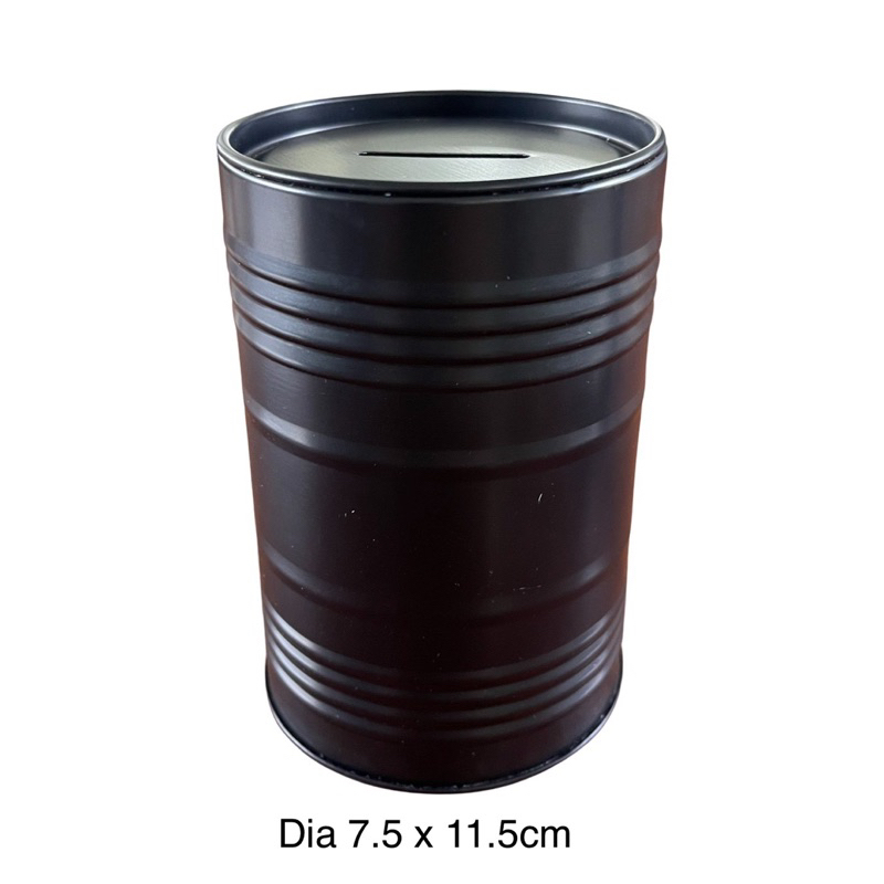 กระปุกออมสินถังน้ำมัน กระปุกหยอดเหรียญ Black Oil Barrel Coin Bank