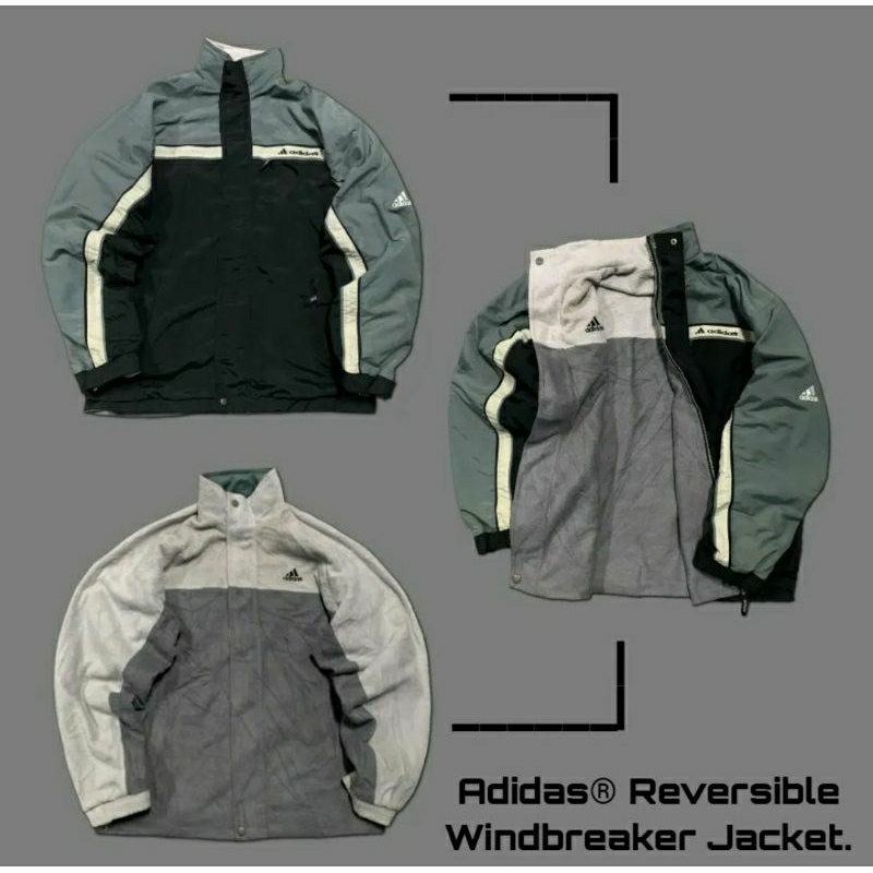 Vintage Adidas® Reversible Windbreaker Jacket.