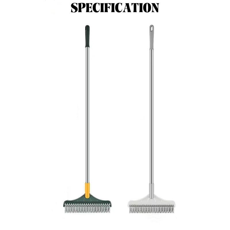 แปรงขัดพื้น 3 in 1 แปรงขัดห้องน้ำด้ามยาว หัวแปรงตัวV พร้อมที่รีดน้ำ ทำความสะอาดห้องน้ำ หัวปรับได้ เข้าได้ทุกซอก KKHOME ราคา ถูกที่สุด ดีลบีเคเค แกลเลอรีภาพที่ 9