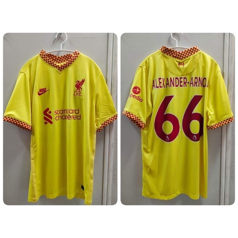 เสื้อลิเวอร์พูล ฤดูกาล 2021/22 สีเหลือง เกรดแฟนบอล