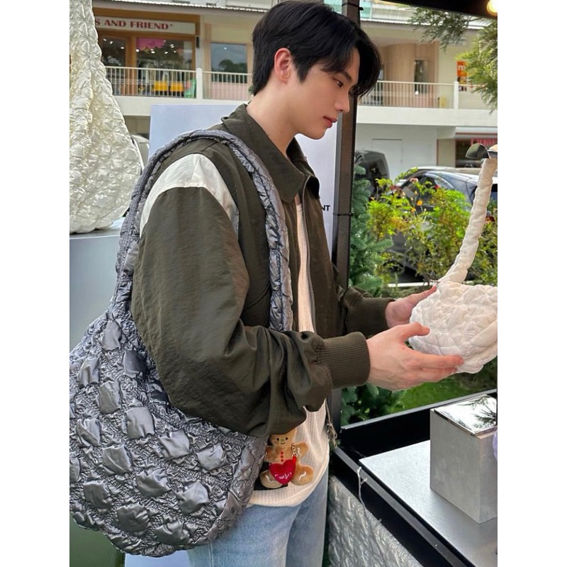 (พร้อมส่ง) กระเป๋า Carlyn Soft M/L bag สี Steel ของแท้จากเกาหลี - รูปที่ 3