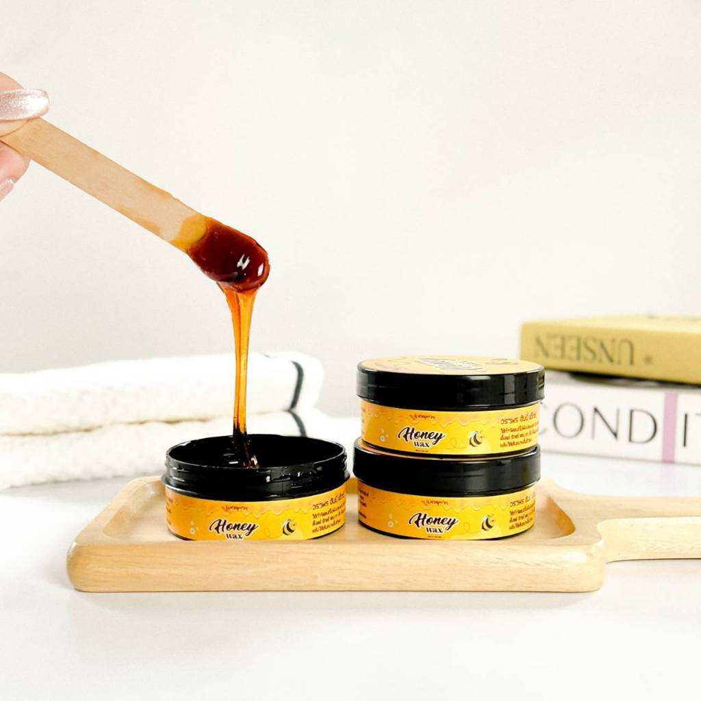 แว๊กซ์ แว็กซ์ wax wax ขน น้ำผึ้ง แว๊กน้ำผึ้ง แว๊กซ์กำจัดขน 100กรัม (เซ็ท 3 กระปุก) กำจัดขนขา ขนแขน ข