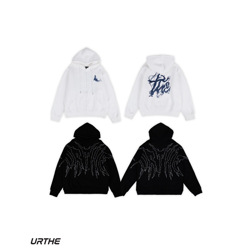 URTHE - เสื้อกันหนาว แขนยาว มีฮู้ด