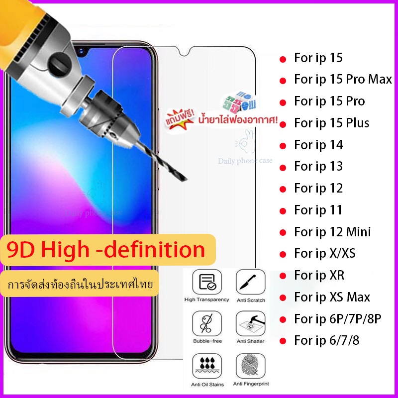 ฟิล์มกระจกป้องกันคนมองของแท้ For iphone 16 15 Pro Max/13/11 Pro/14/12pro/15/12/12 pro/11/XR/Xs/X/7Plus สำหรับ รุ่นใหม่