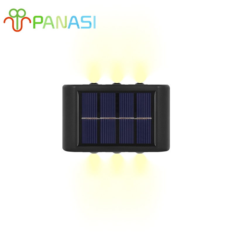Panasi ไฟโซล่าเซลล์ Solar light โคมไฟติดผนัง พลังงานแสงอาทิตย์ สำหรับกลางแจ้ง โคมไฟติดผนังภายนอก