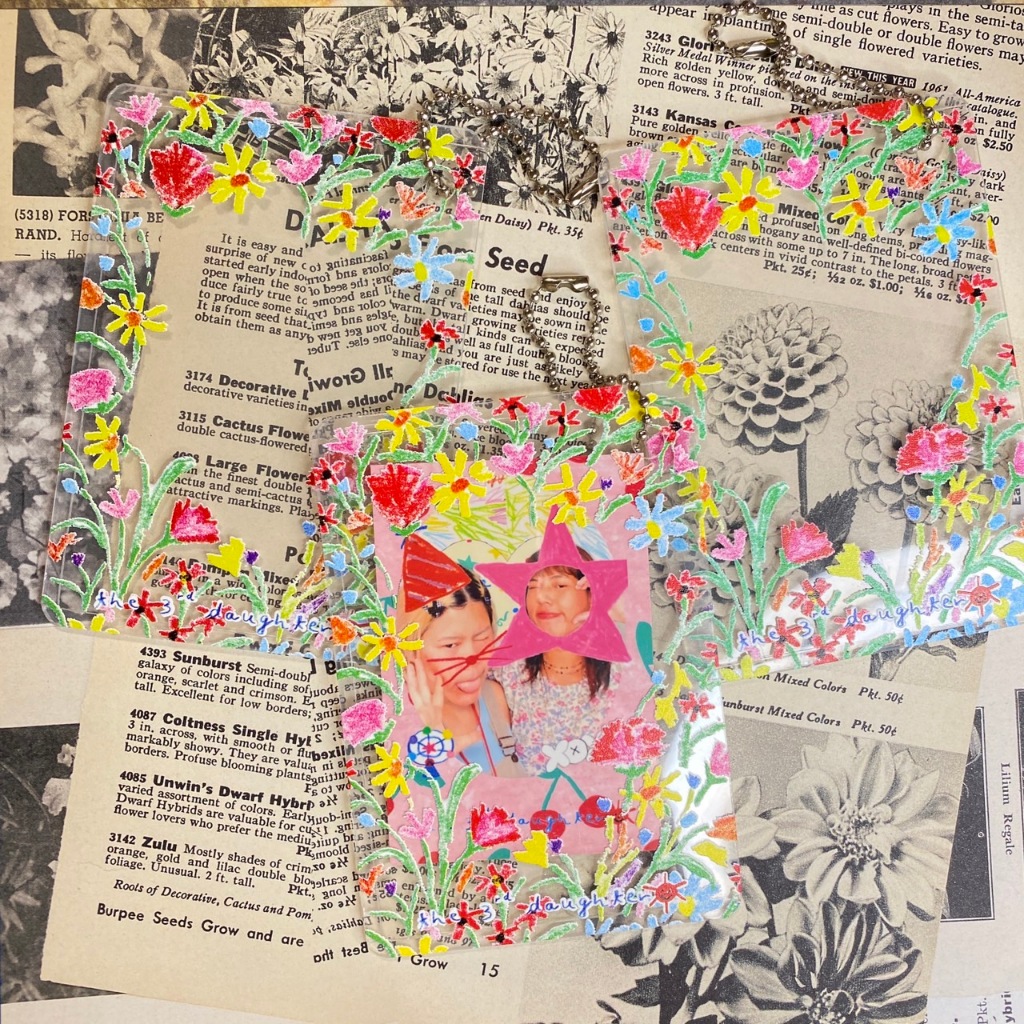 Flower field frame card เฟรมการ์ดลายดอกไม้
