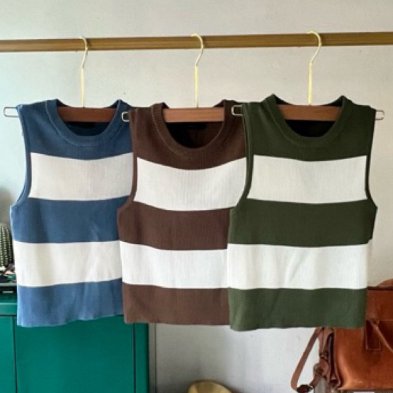 เสื้อแขนกุด ผ้านิต ป้าย One k