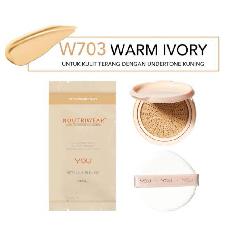 YOU (REFILL) NoutriWear+ Flawless Cushion Foundation คุชชั่น รีฟิล