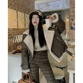 MALIMAYS - Dallas Fur Jacket แจ็คเก็ตหนังบุขน