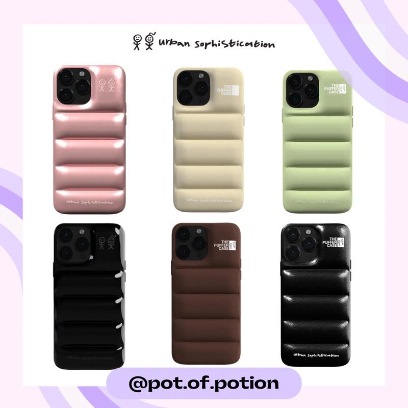 พร้อมส่ง Urban Sophistication — The Puffer Case ( iPhone 16 , 15 , 14 , 13 Pro Max )