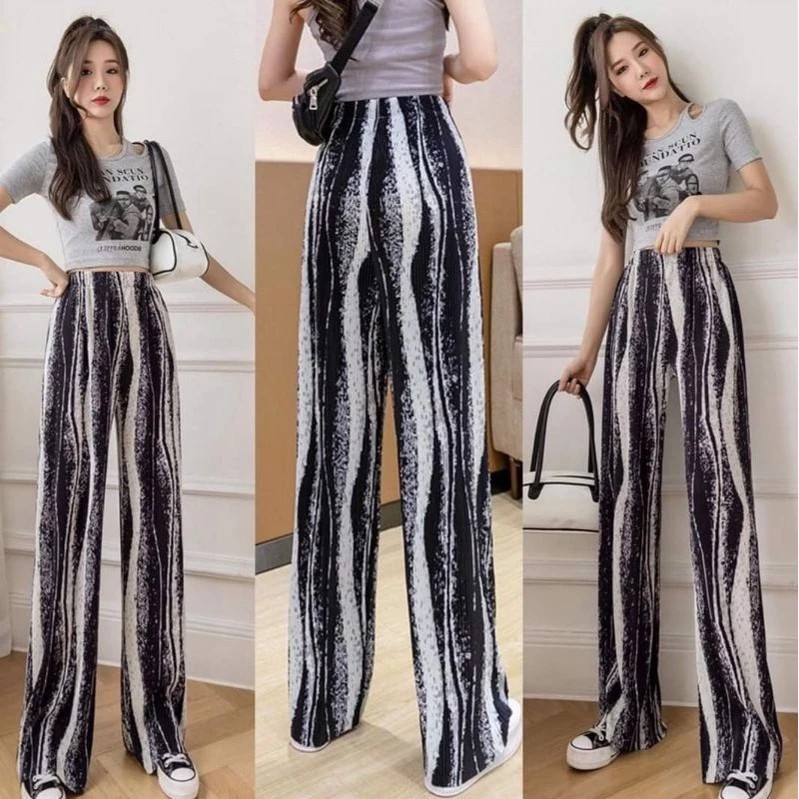 JM Fashion Shop กางเกงอัดพลีท แฟชั่นเกาหลี กางเกงขายาวสุดฮิต เอวยืดเยอะใส่สบาย ราคาถูก กางเกงแฟชั่นนำเข้า คุณภาพดี K9966