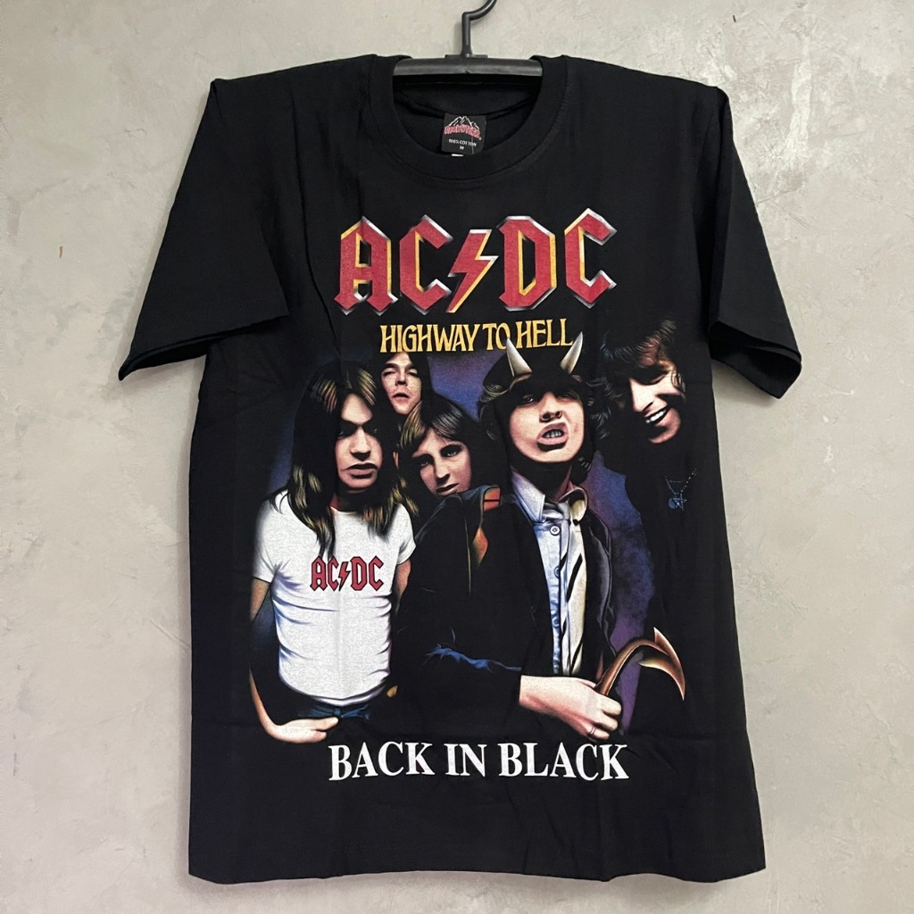 เสื้อยืด ACDC (ป้ายRocktee เรืองแสง) ผ้าCotton100