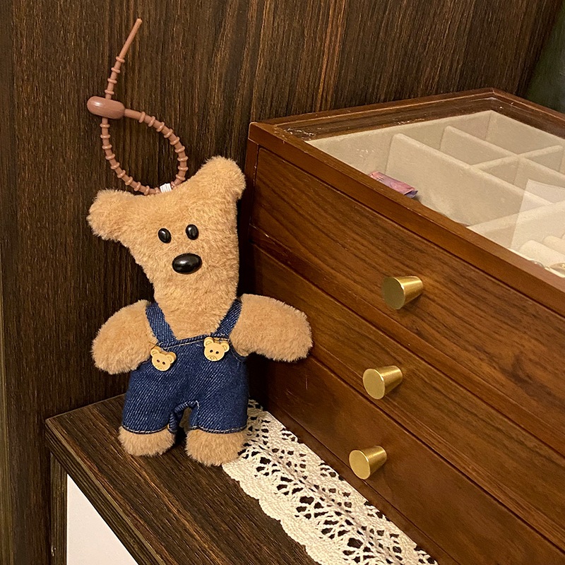 (พร้อมส่ง🐻) Teddy bear x Jeans overalls พวงกุญแจหมี พวงกุญแจห้อยกระเป๋า