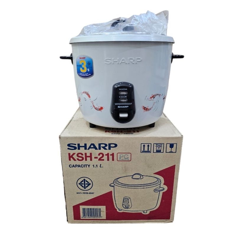 หม้อหุงข้าวชาร์ป Sharp KSH-211 ขนาด 1.1 ลิตร ลายปลาคาร์ฟ