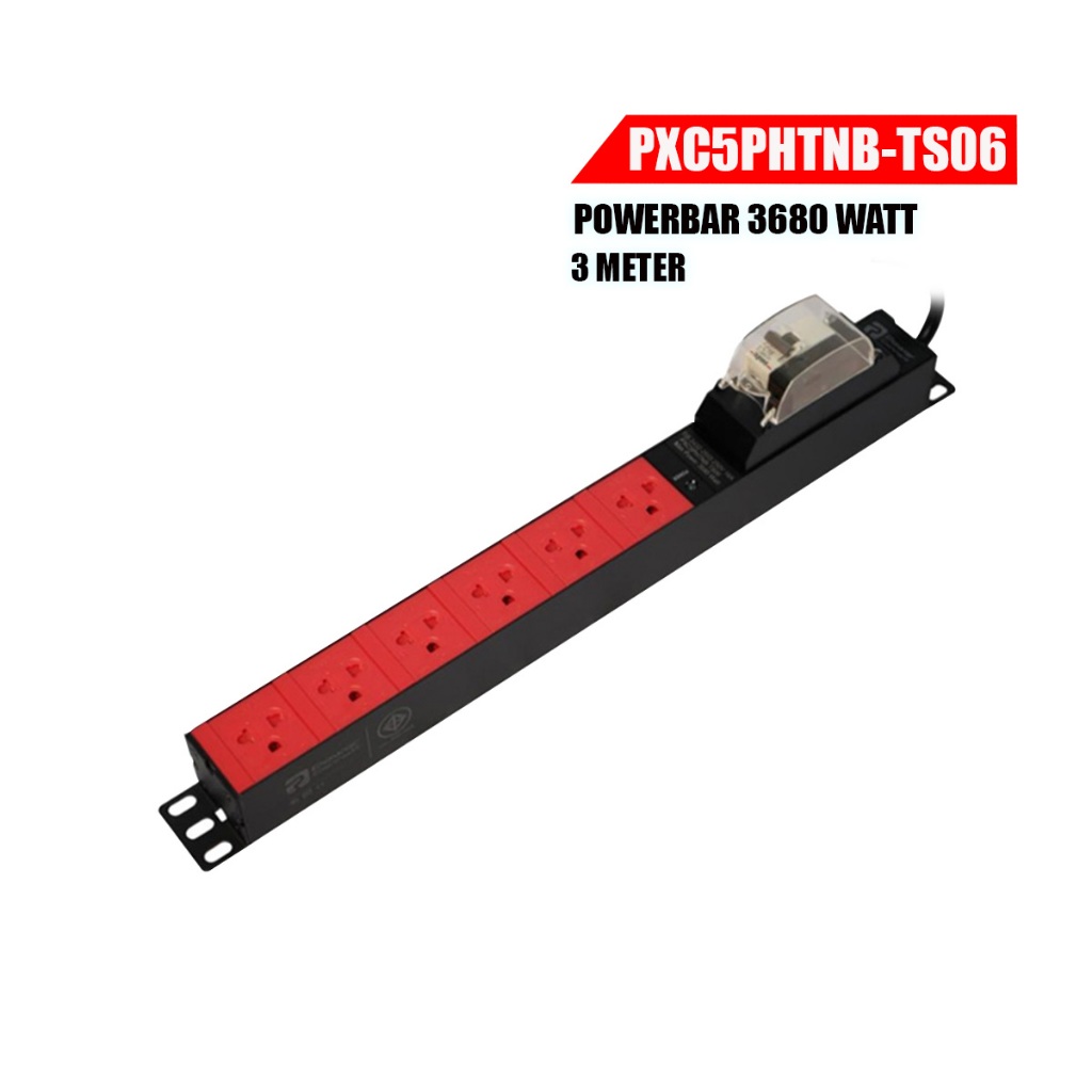 POWER CONNEX ปลั๊กไฟ เต้ารับขนาด 6 ช่อง Master Breaker สายไฟยาว 3 เมตร รุ่น Special  PXC5PHTNB-TS06