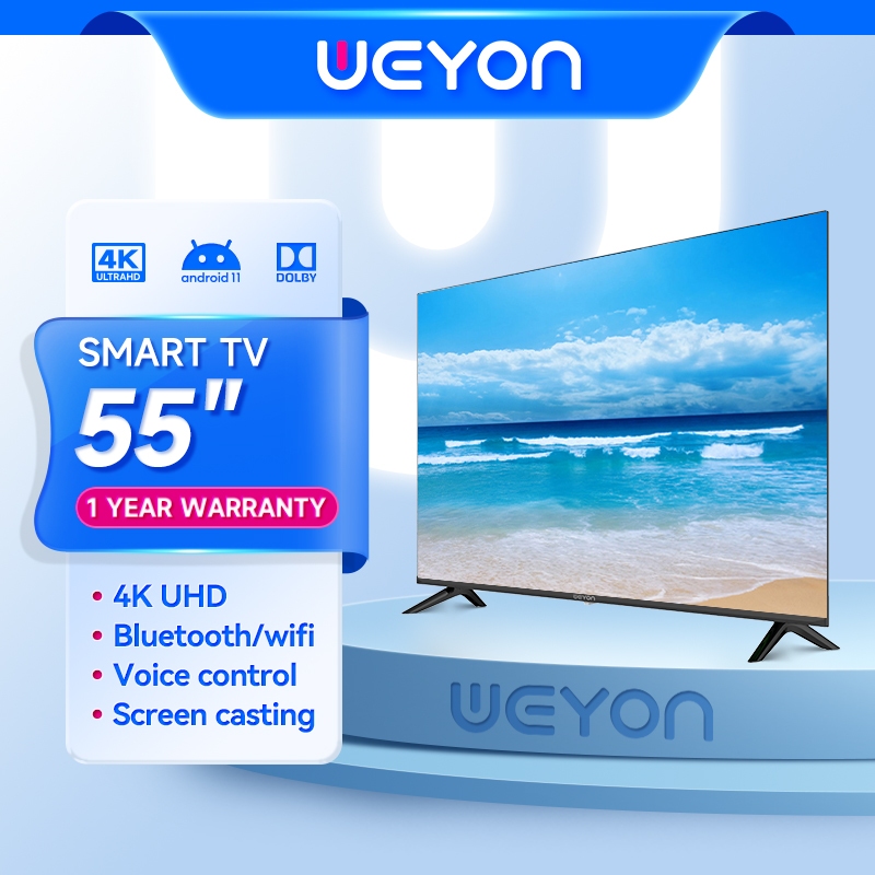 WEYON (50 นิ้ว/55 นิ้ว) 4K Ultra HD Android 11 SMART TV 4K Wifi/Youtube/Nexflix