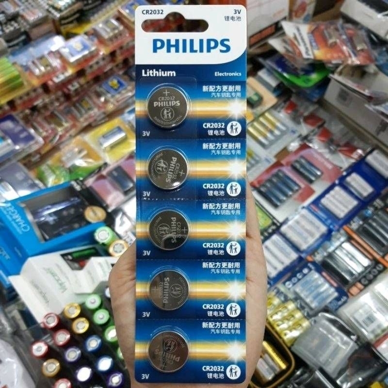 ถ่านรีโมท Philips CR2032 Lithium 3V ของใหม่ ของแท้