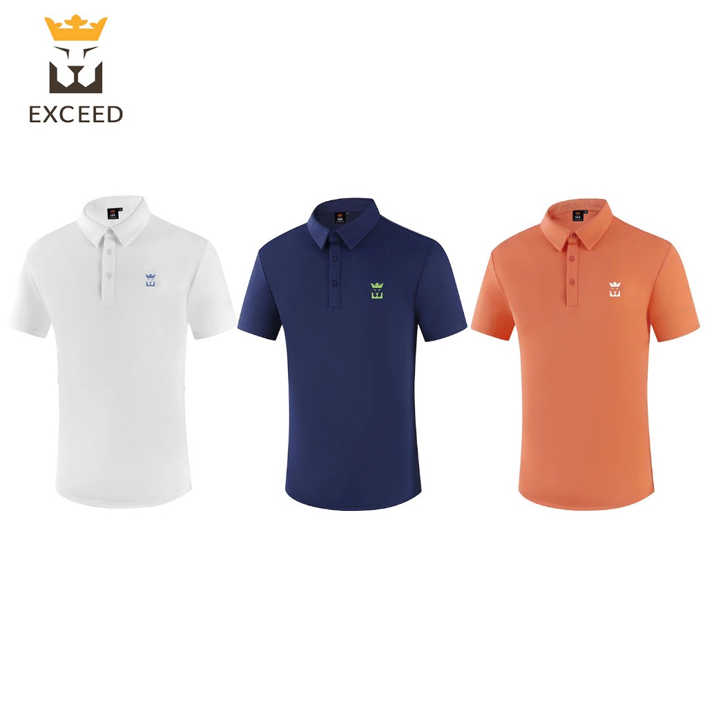 [11GOLF] เสื้อกอล์ฟ ผู้ชาย EXCEED เนื้อผ้าดี ใส่สวย ใส่สบาย มีสีกรม/ สีขาว /สีส้ม รหัสสินค้า EC-YFM003