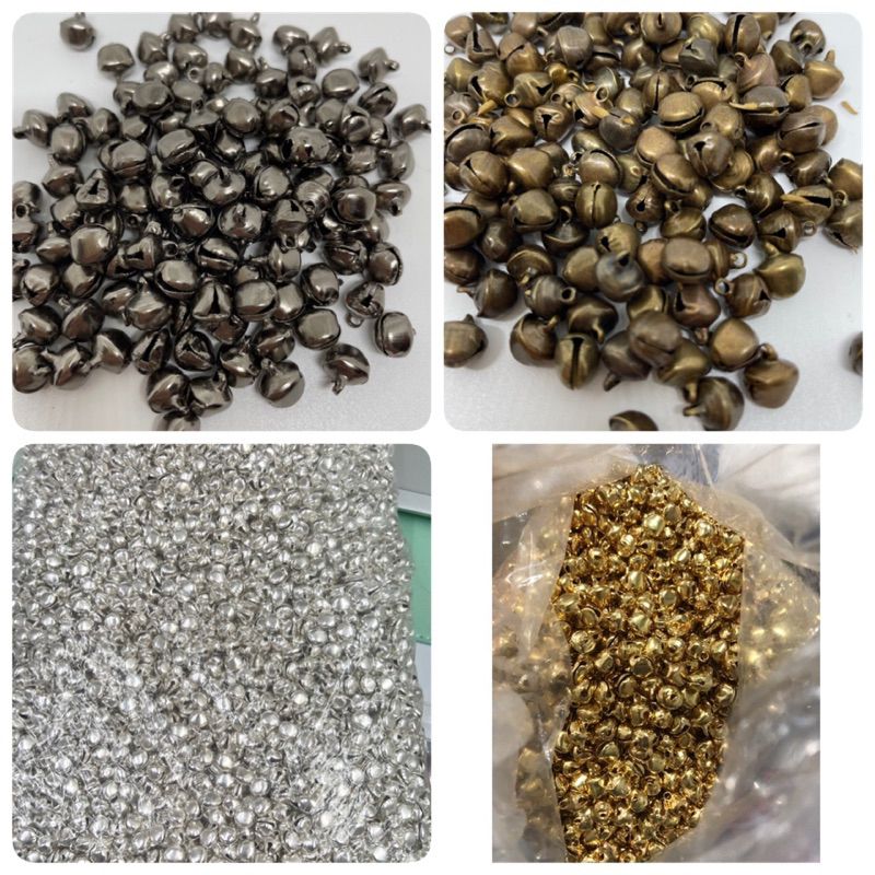 กระดิ่ง กระพรวน 8 มิล 30 ชิ้น 13 บาท นิเกิล/ทองเหลือง/รมดำ/เงิน/ทอง