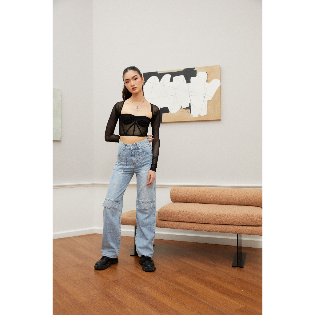 Niyom Jeans : รุ่นCP002 กางเกงยีนส์ผู้หญิง ทรงกระบอก