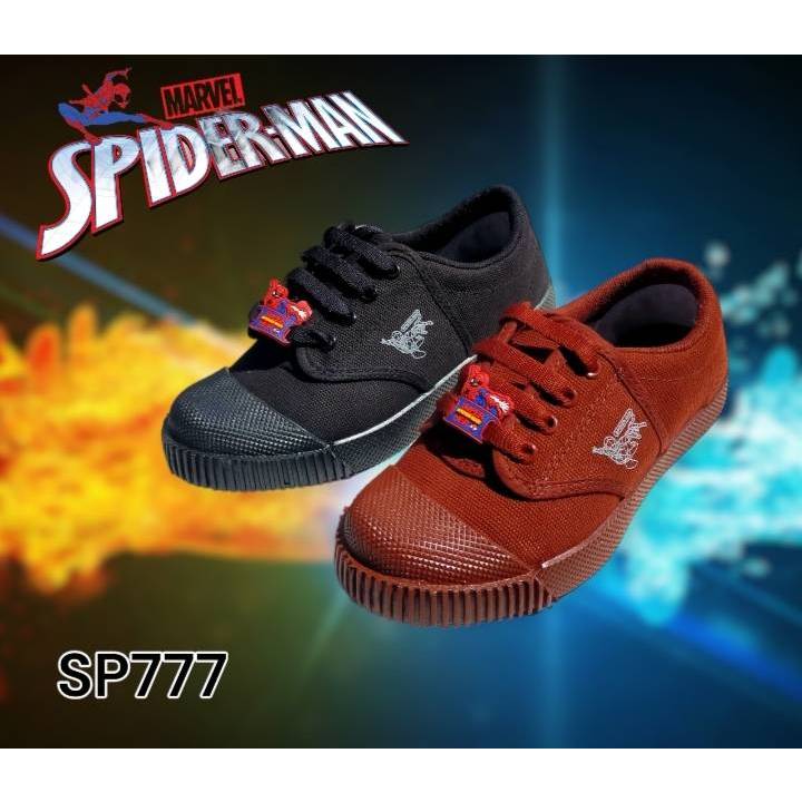 รองเท้านักเรียน ชาย ผ้าใบ พื้นน้ำเงินมีนวม รุ่นSP777 GerryGang