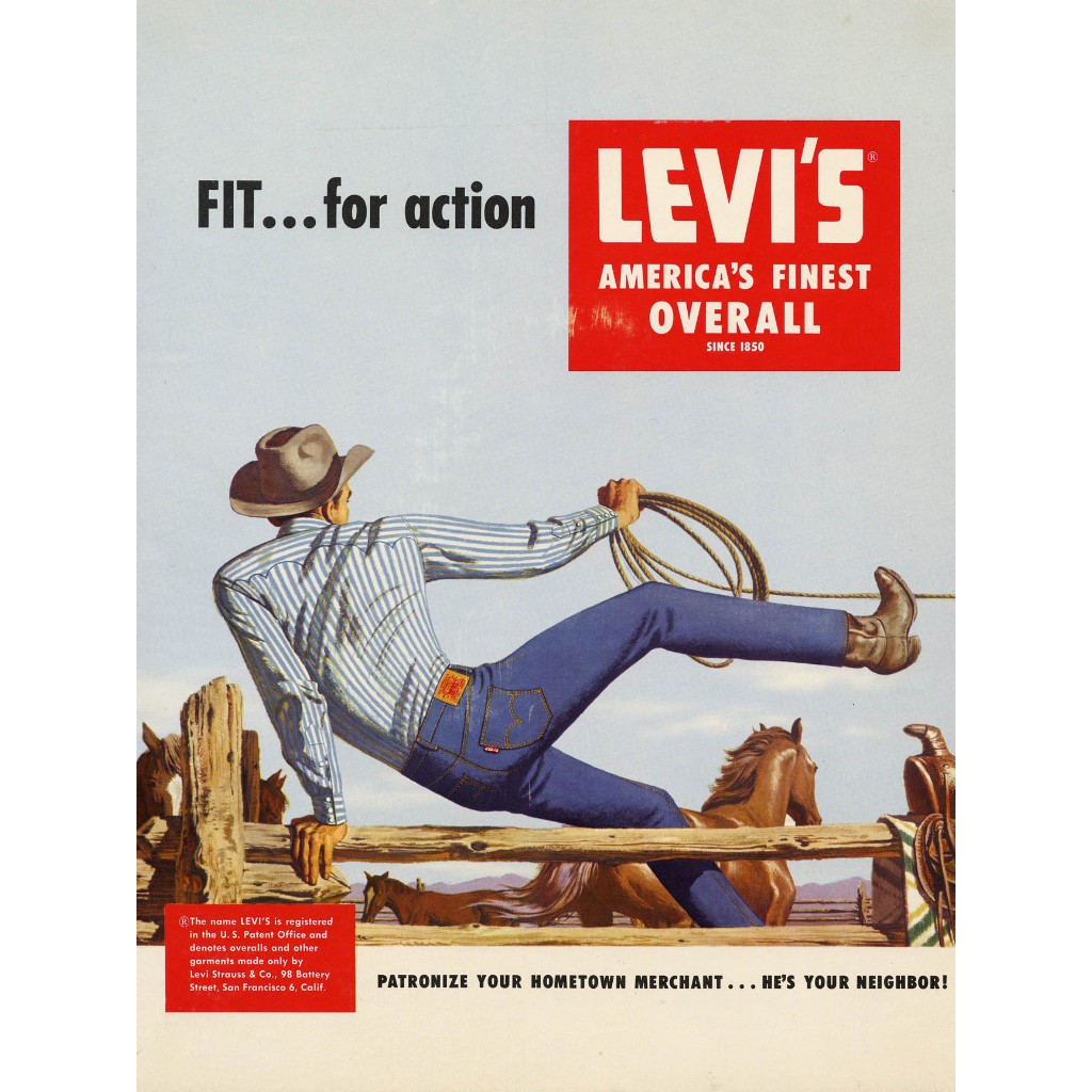 โปสเตอร์ยีนส์ลีวายส์ Poster Levi's #วินเทจโปสเตอร์ #ของแต่งบ้าน #ไอเดียแต่งบ้าน #ไอเดียแต่งห้อง #รูปติดผนัง