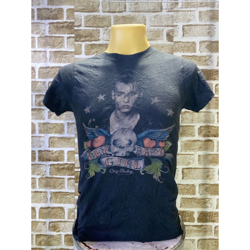 เสื้อวินเทจ Dolce &amp; Gabbana Johnny Depp Cry Baby Big Logo T Shirt
