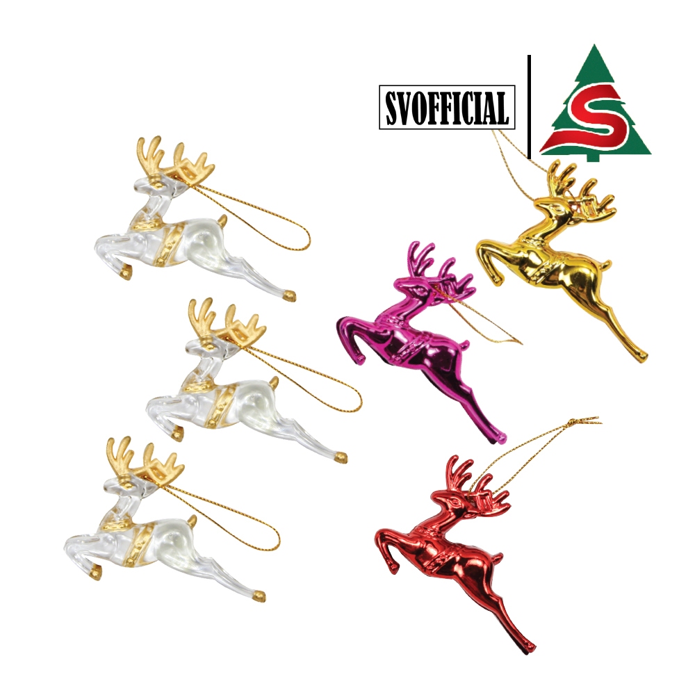 กวางตกแต่งต้นคริสต์มาส ความยาว 7.5 cm คละสี คละแบบ Ornaments