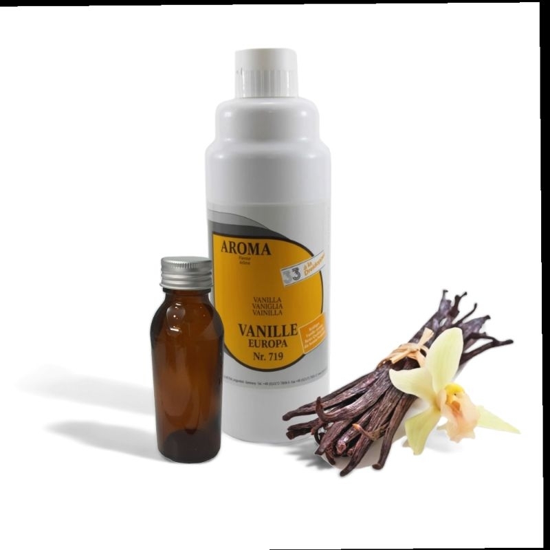 กลิ่นวนิลาเข้มข้น Aroma Vanilla Europa no.719 แท้!! แบ่งขาย 100 ml. (ใส่ขวดแก้ว)