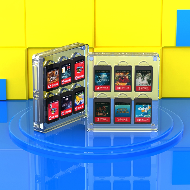 กล่องเก็บเทปเกม Nintendo Switch ช่องใส่การ์ด 12 ช่อง อะคริลิก โปร่งใส กล่องเก็บตลับเกม