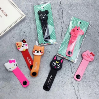 พร้อมส่งในไทย ที่รัดสายชาร์จและสายหูฟัง ลายการ์ตูน น่ารัก มินิแบบพกพา พื้นที่จัดเก็บ หัวเข็มขัด คละแบบ {สุ่มแบบ}