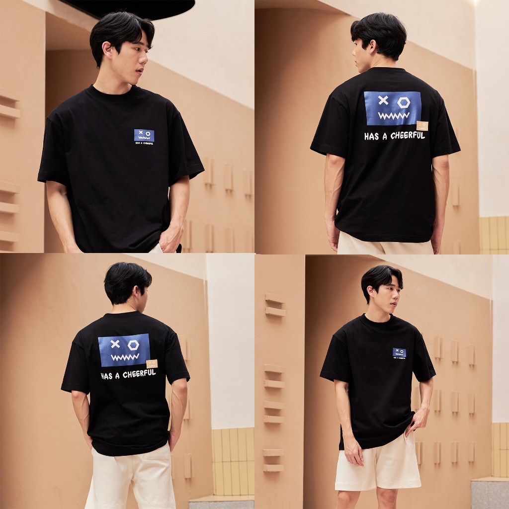 Hype It - XO T-Shirt เสื้อยืดแขนสั้นทรง Oversized แบรนด์ Hype It  (คอไม่กว้าง ทรงไหล่ตก)