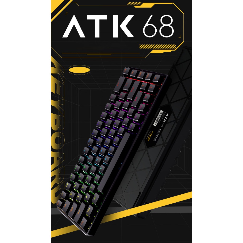 VXE ATK68 65% แมคคานิคอลคีย์บอร์ด อลูมินัมท้อปเคส Gateron Magnetic Switch คีย์อังกฤษ + ไทย