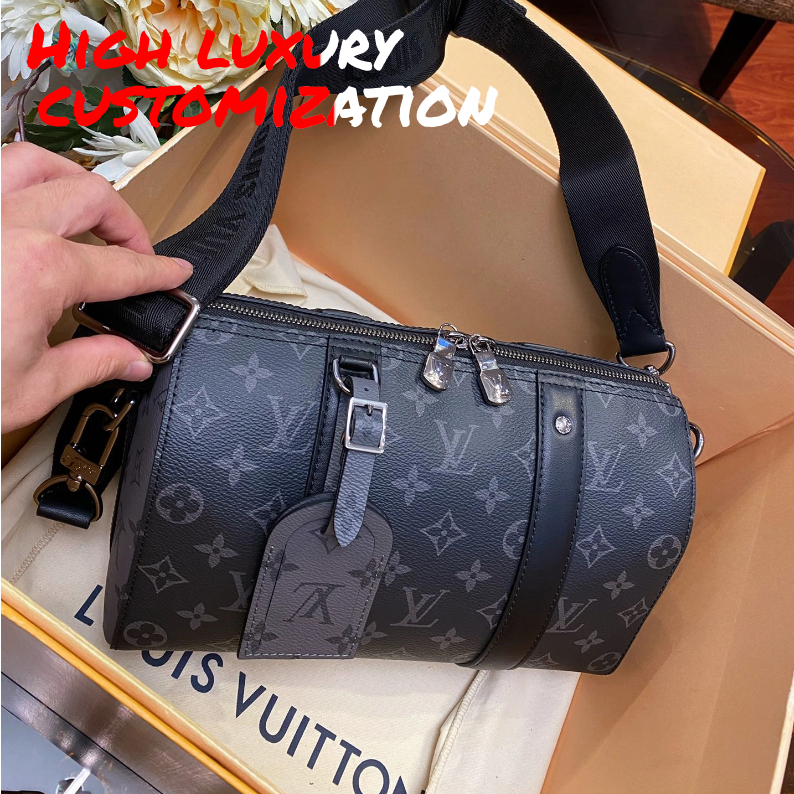 หลุยส์วิตตอง กระเป๋าเดินทาง Louis Vuitton Keepall/มีกระเป๋า/มีป้าย/คลาสสิก/กระเป๋าผู้ชาย