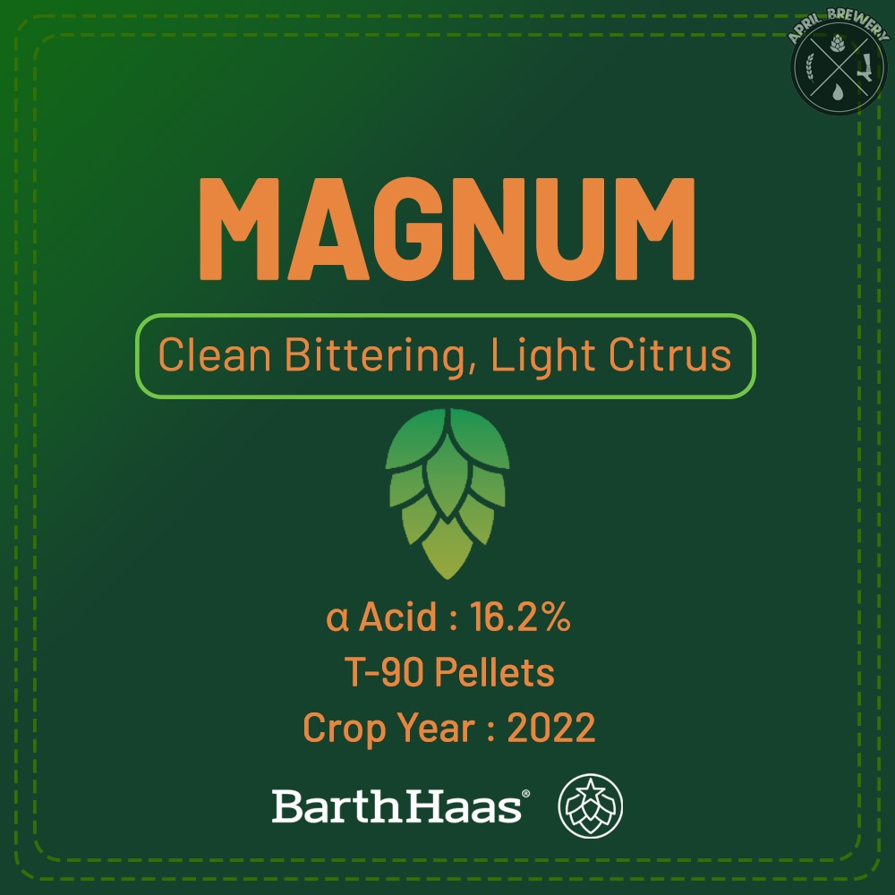 Magnum Hops Pellets ฮอปส์ เพลลิท ทำเบียร์​ Pale Ale, IPA , Lager และอื่นๆ Homebrew Crop 2022 1oz [ B