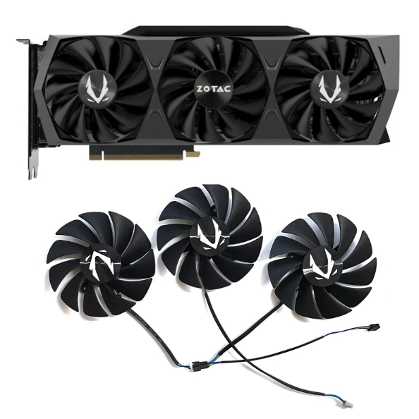 (PART) อะไหล่พัดลมการ์ดจอ สำหรับ Zotac GeForce RTX 3070Ti 3080 3080Ti 3090 TRINITY มือสอง