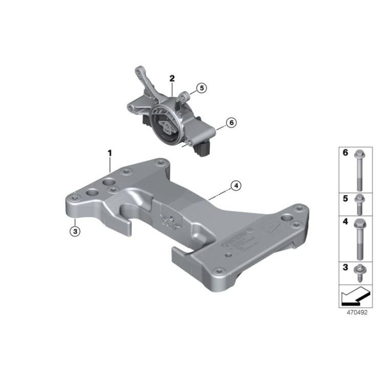 คานยึดเกียร์ 22319454393 BMW รุ่น G20,G22,G23,G28