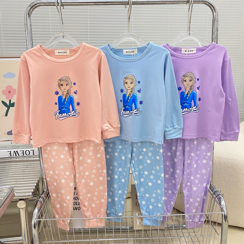 ชุดแขนยาวขายาวFrozen3สี