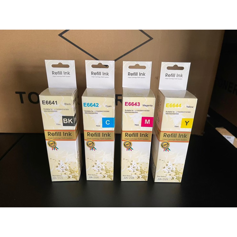 หมึกเติม Epson T664 หมึกพรีเมี่ยม L360 L220 หมึกเทียบ